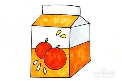 怎么画"盒装牛奶"?