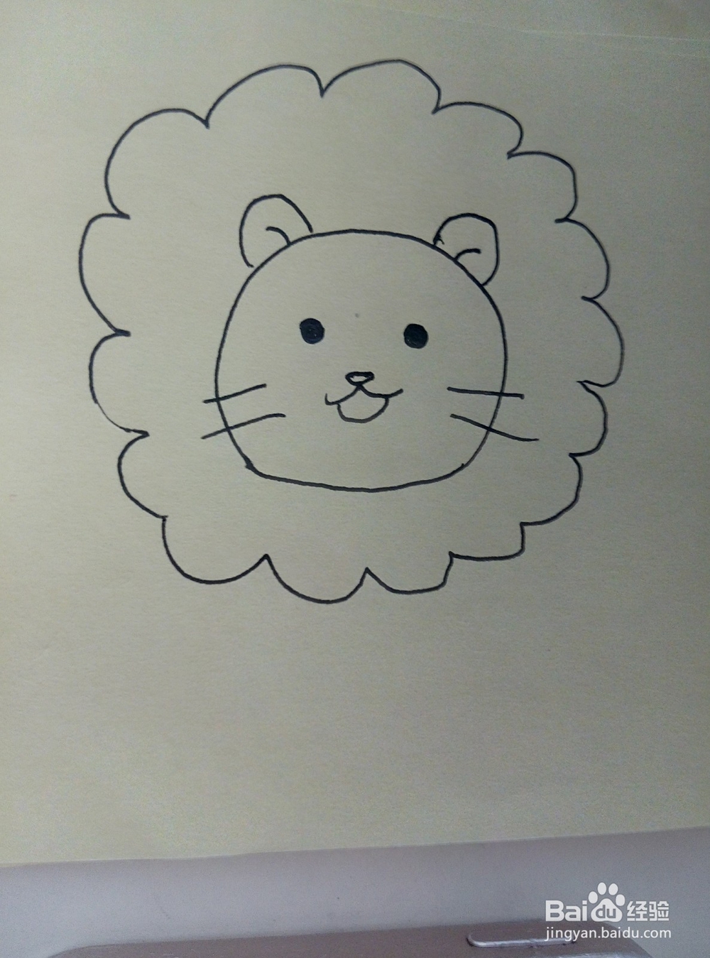 怎么画一头可爱的小狮子少儿简笔画