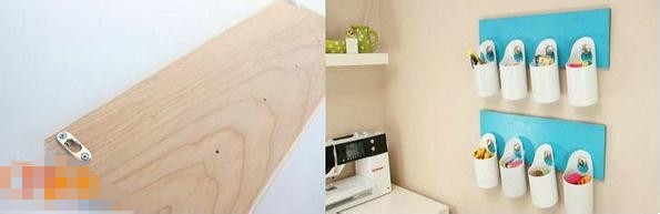 用塑料瓶做挂式收纳架