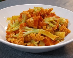 西红柿炒花菜的做法