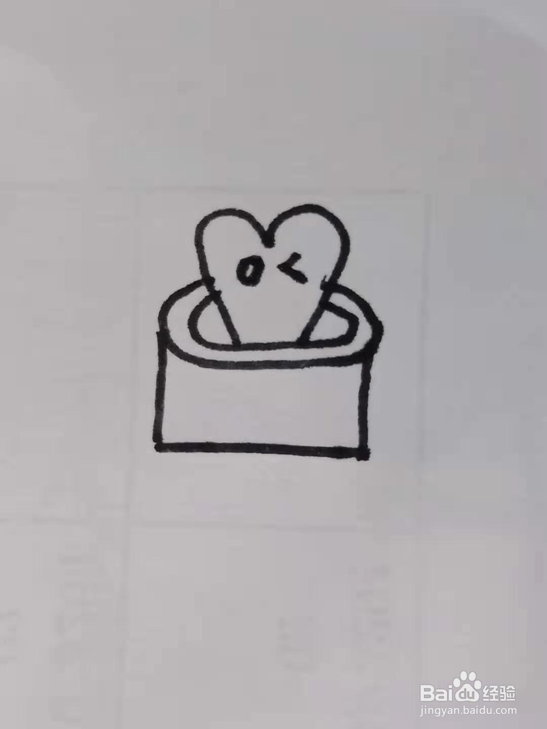 怎样画爱心仙人掌?