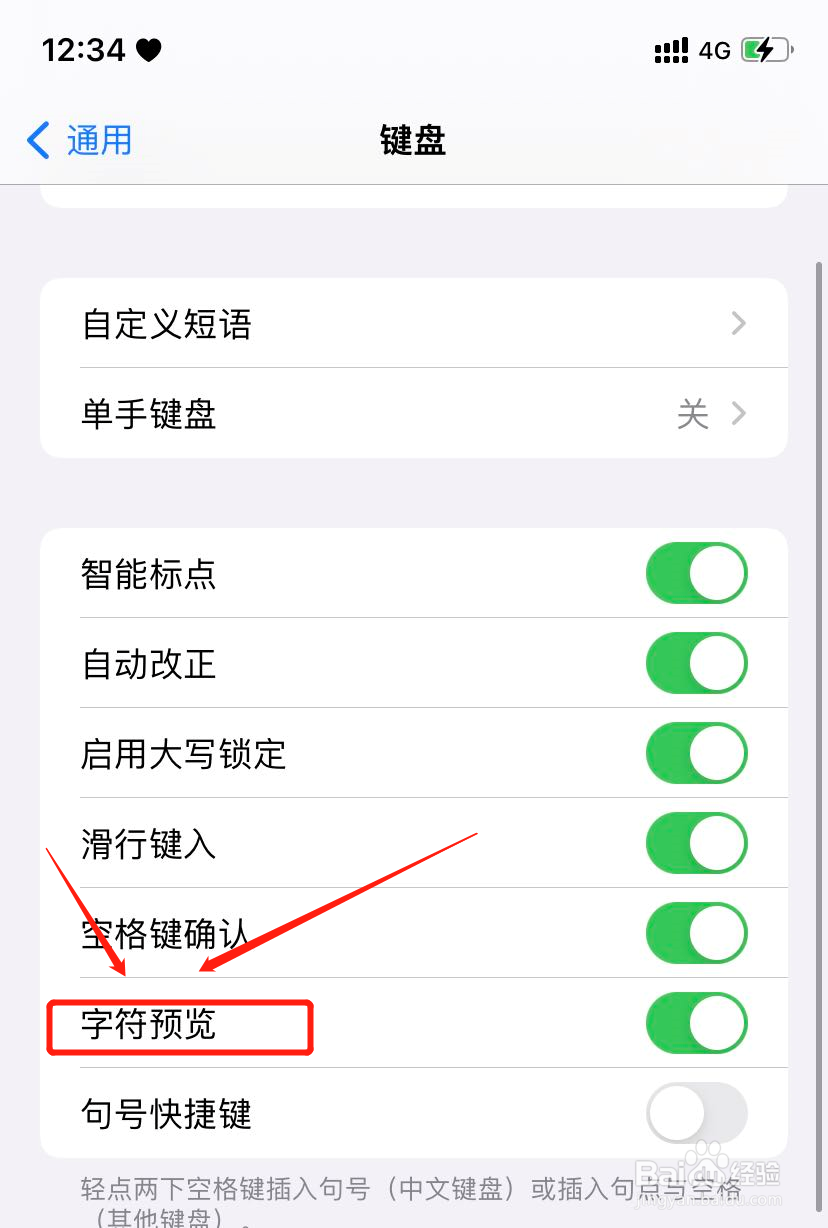 iPhone怎么开启字符预览