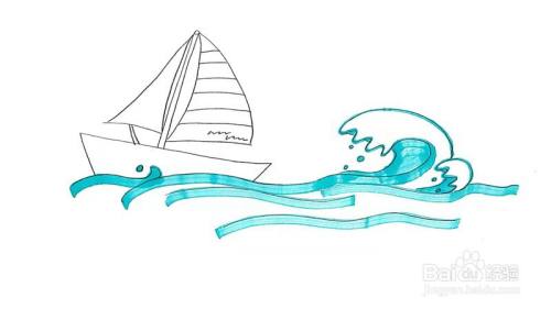 湖面上的小船怎么画