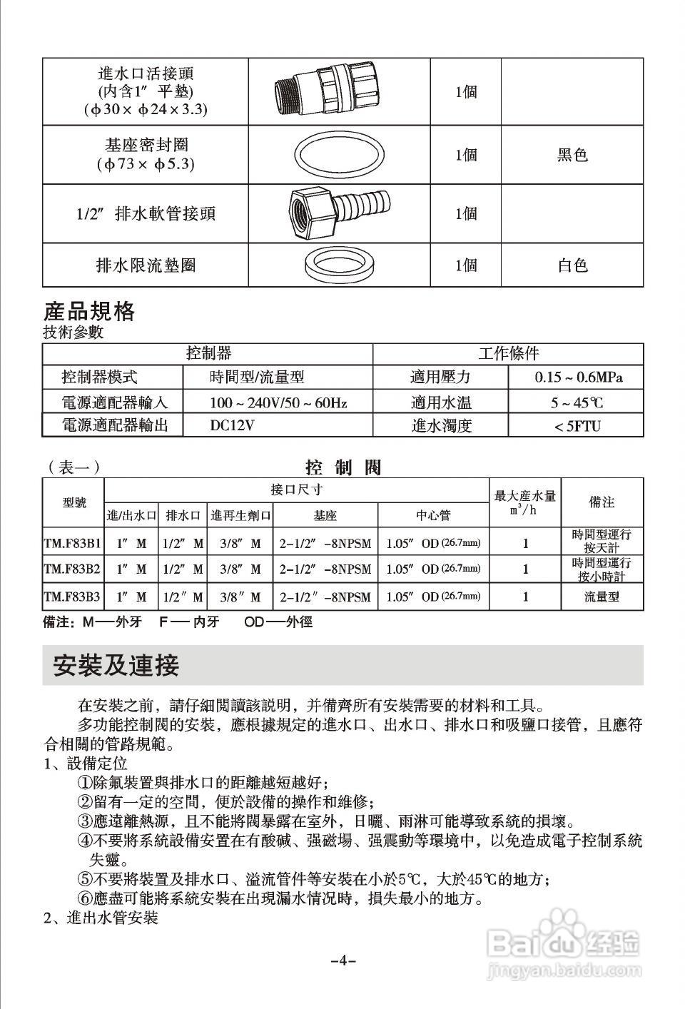 润新TM.F83B3多功能控制阀使用说明书:[1]