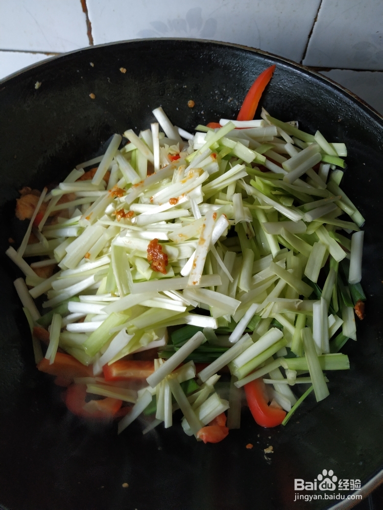 细腻美味的家常菜韭黄肉片