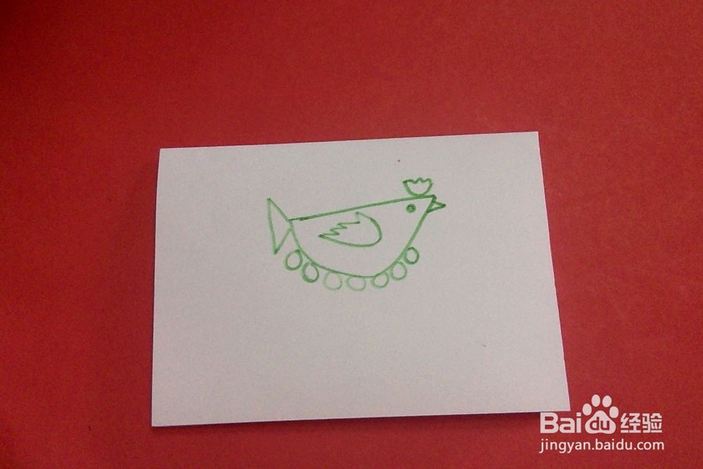 简笔画怎么画母鸡的画法幼儿绘画启蒙学画小鸡儿