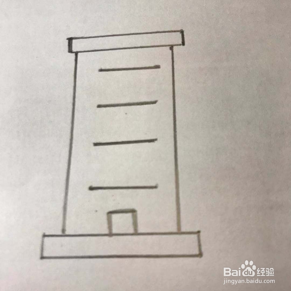 电视台大楼的简笔画的画法