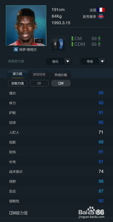FIFA OL3新秀赛季球员推荐(防守中场篇)