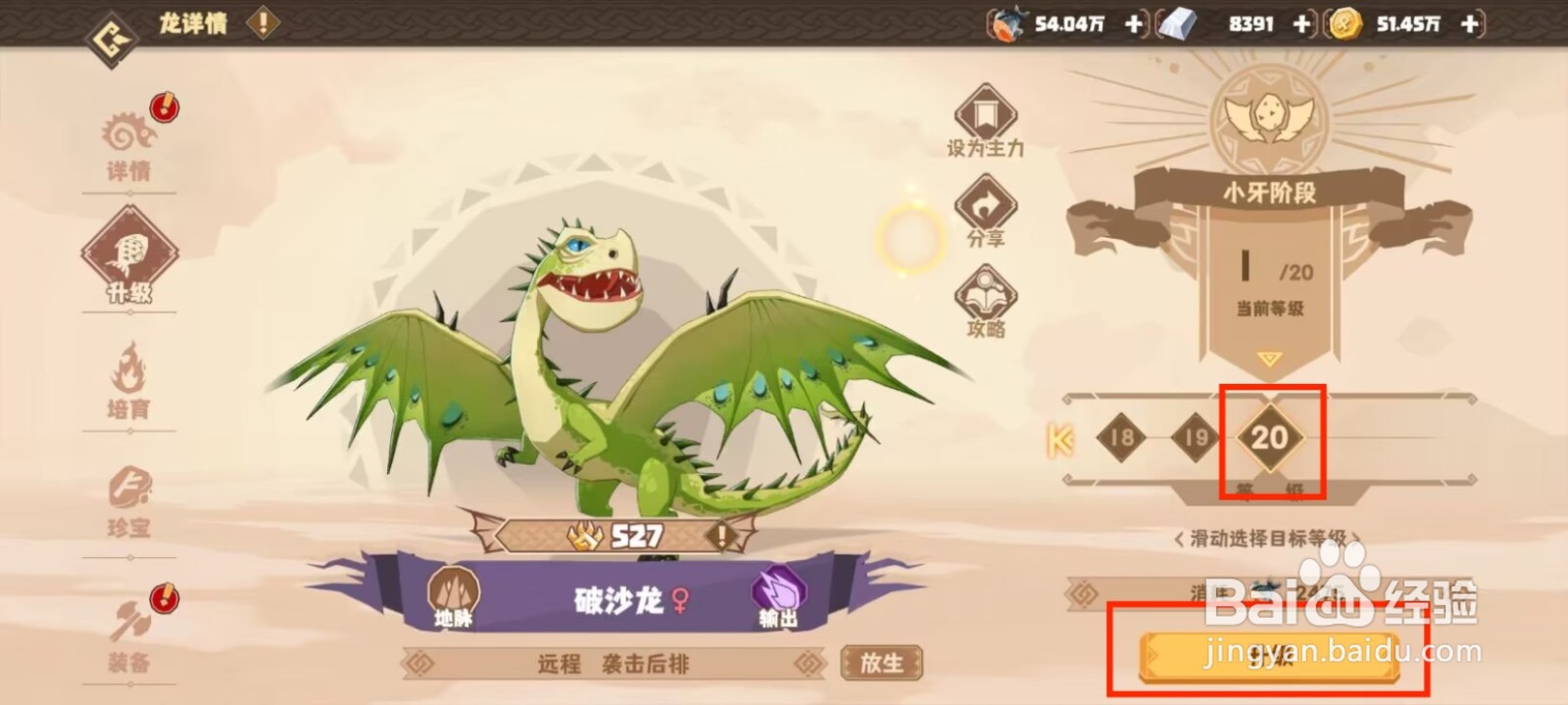 驯龙高手旅程如何升级破沙龙到20级？