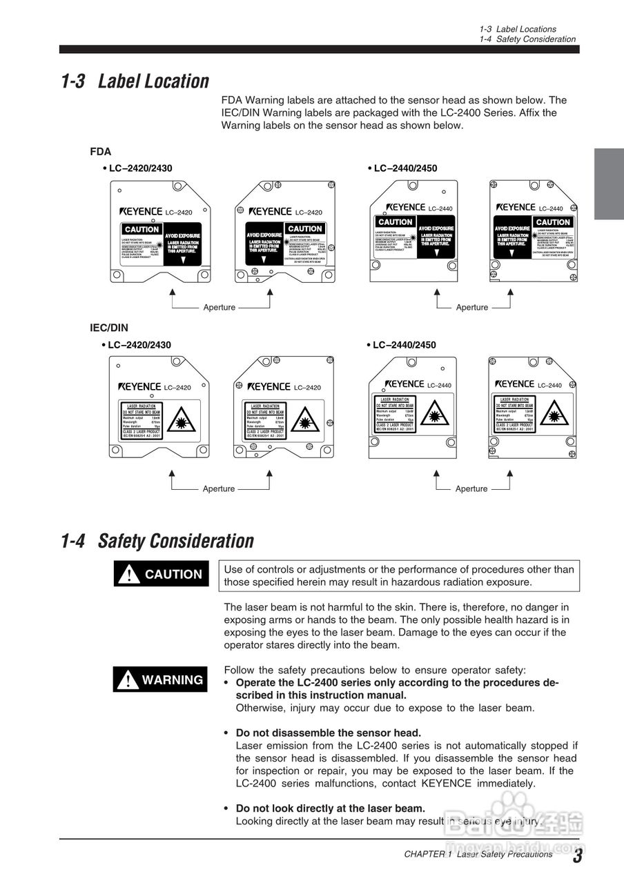 基恩士LC 系列類比感測器控制器说明书:[1]