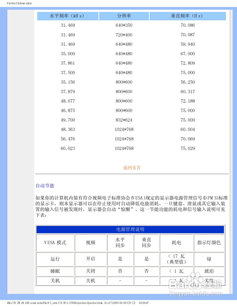飞利浦150S6FG/93液晶显示器使用说明书:[1]