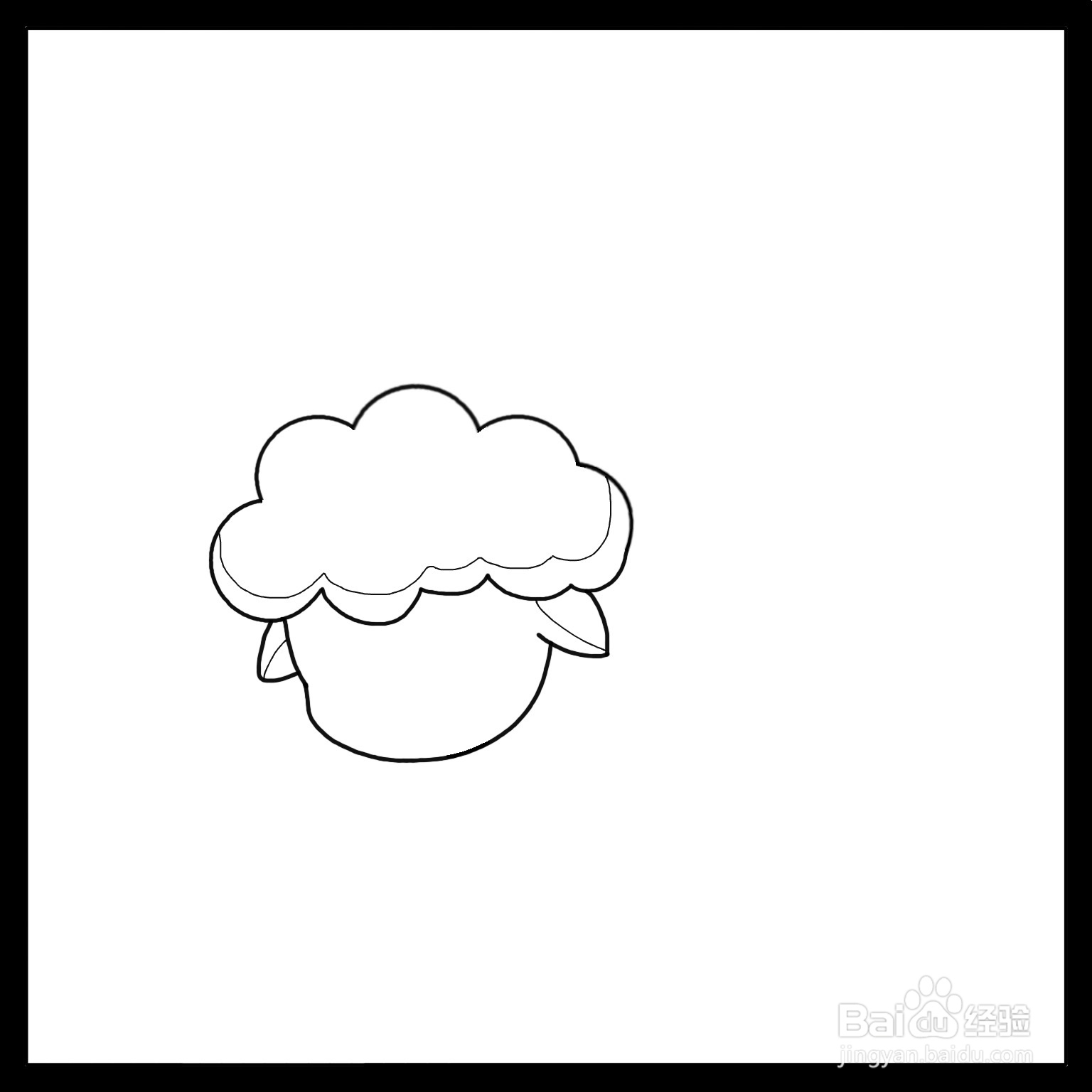 怎么画小绵羊简笔画(儿童简笔画)