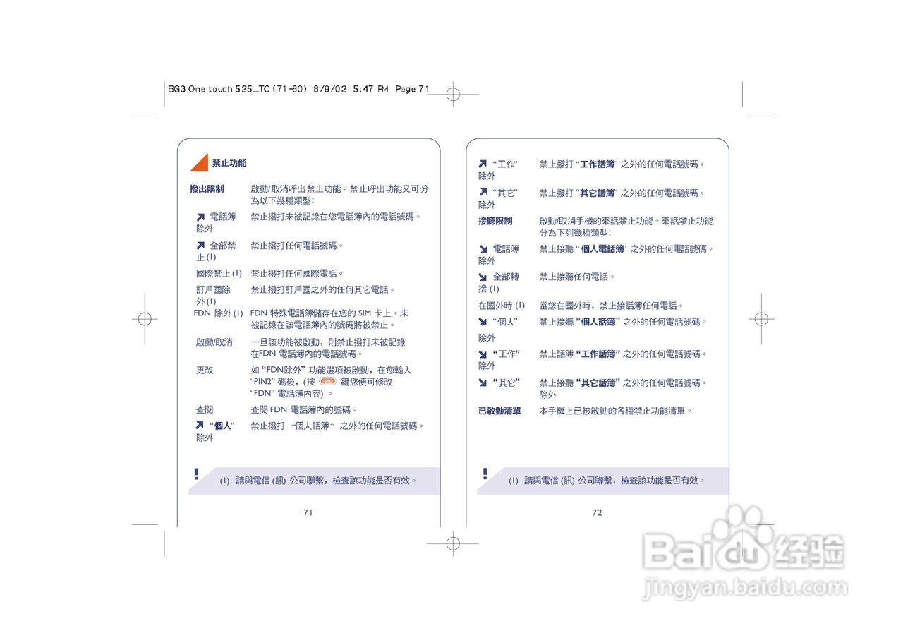 阿尔卡特ot525手机使用说明书:[4]