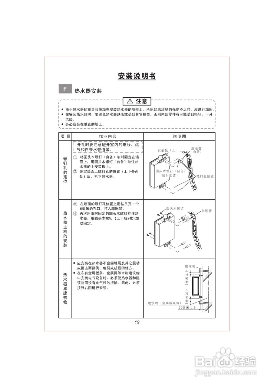 史密斯jsq16-a2熱水器安裝使用說明書:[3]