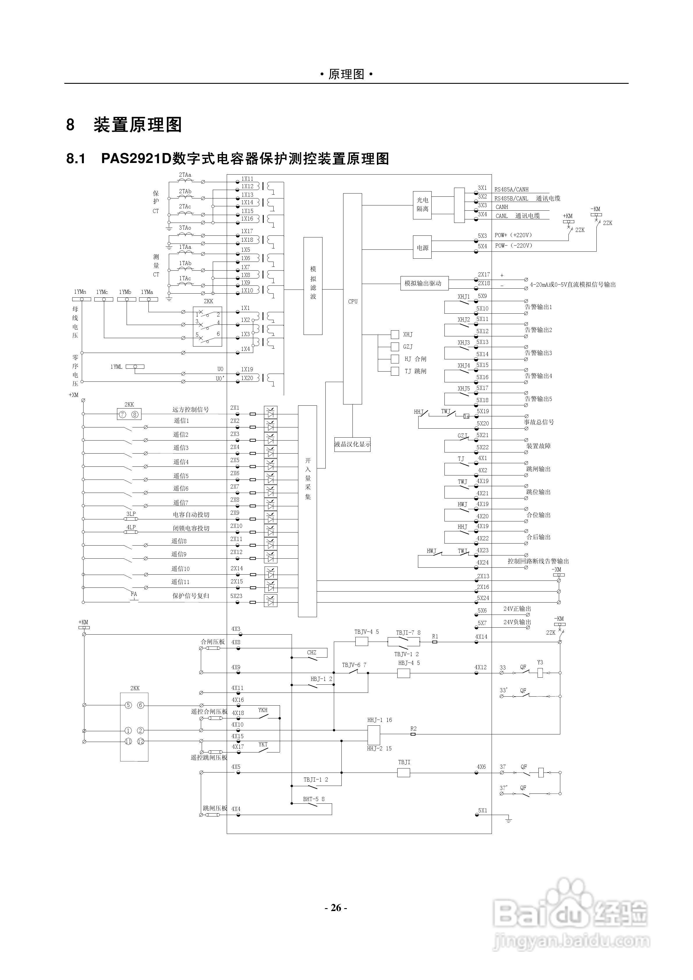 安能PAS2920D数字式电容器保护测控装置使用说明书:[3]