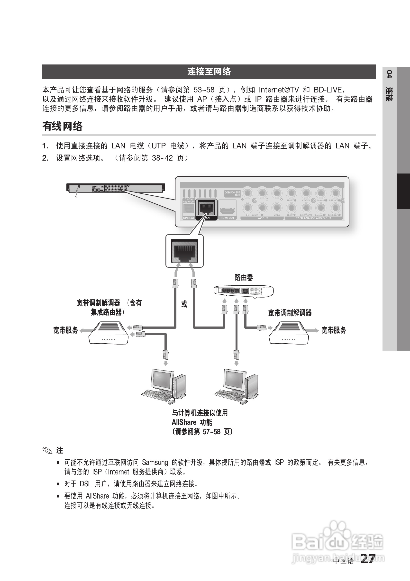三星BD-C6900高清光碟播放机使用说明书:[10]