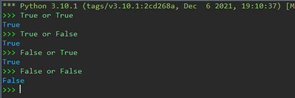 Python中的布尔操作符