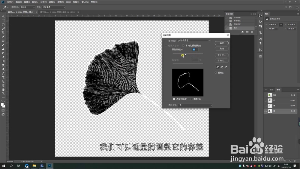 PS提取树叶脉络制作多彩树叶
