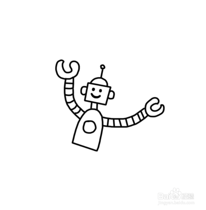 怎么画机器人简笔画