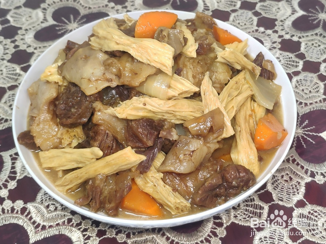 如何制作牛腩烧腐竹