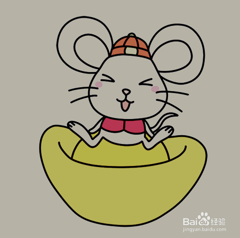 如何手工画老鼠的简笔画？