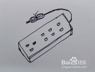 简笔画：多用电源插座