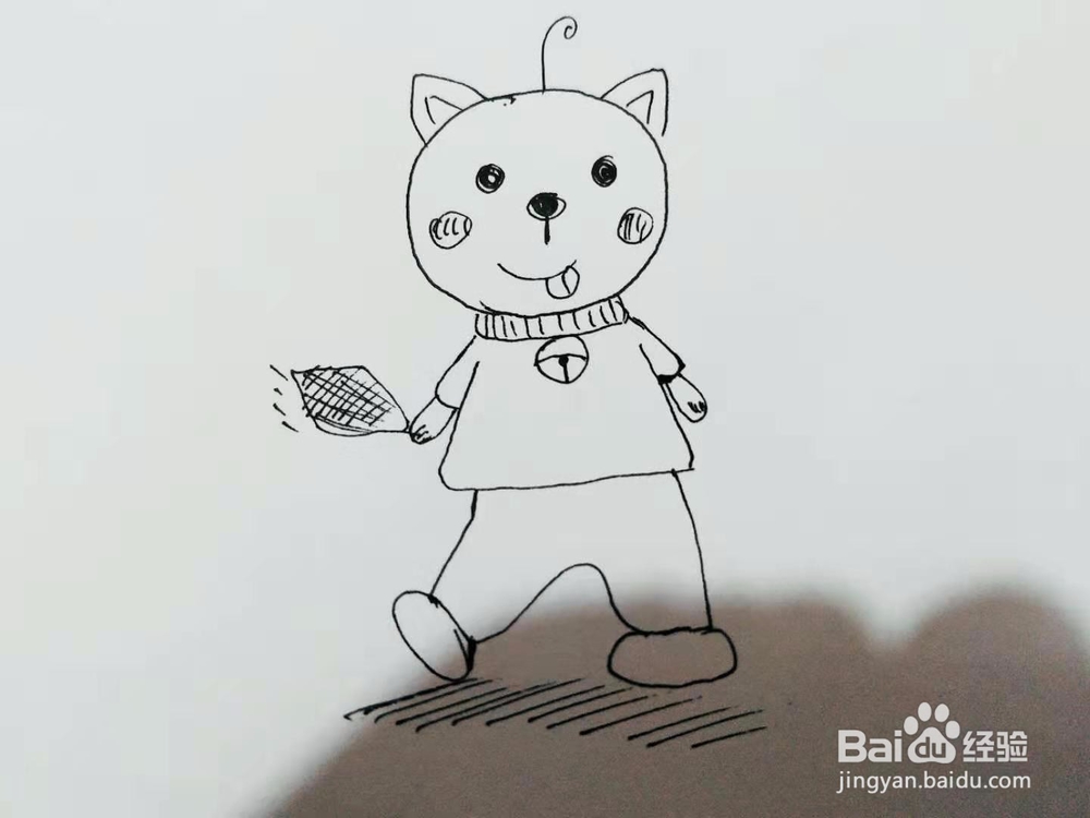 爱吃鱼的小猫咪简笔画怎么画呢？