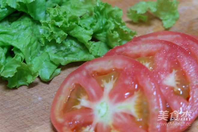 全麦馒头培根汉堡