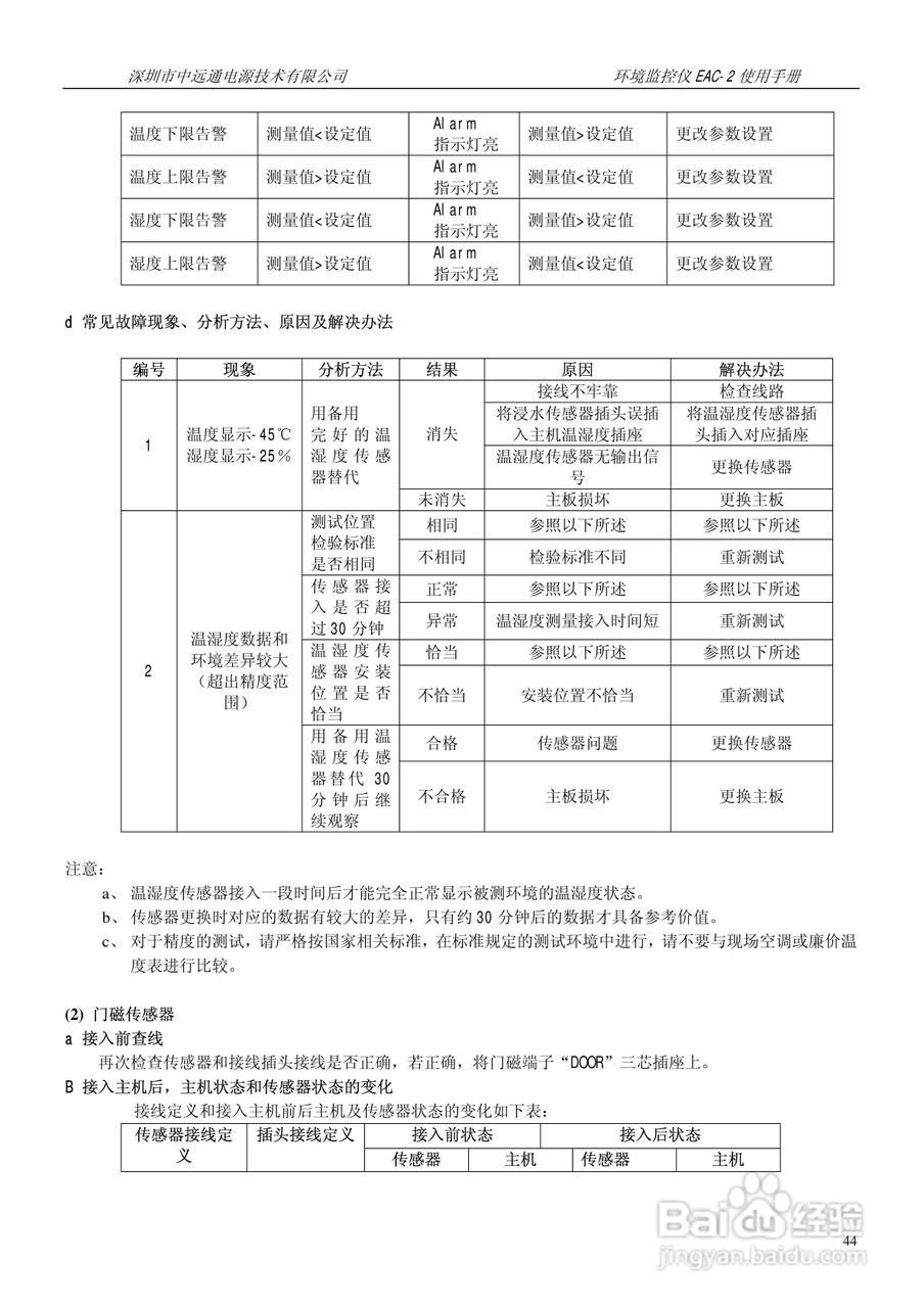 中远通电源机房环境监控仪EAC-2使用手册:[5]