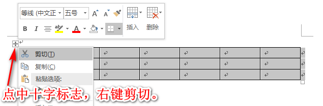 word里表格前插入文字