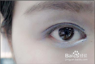 蓝色妩媚猫眼妆