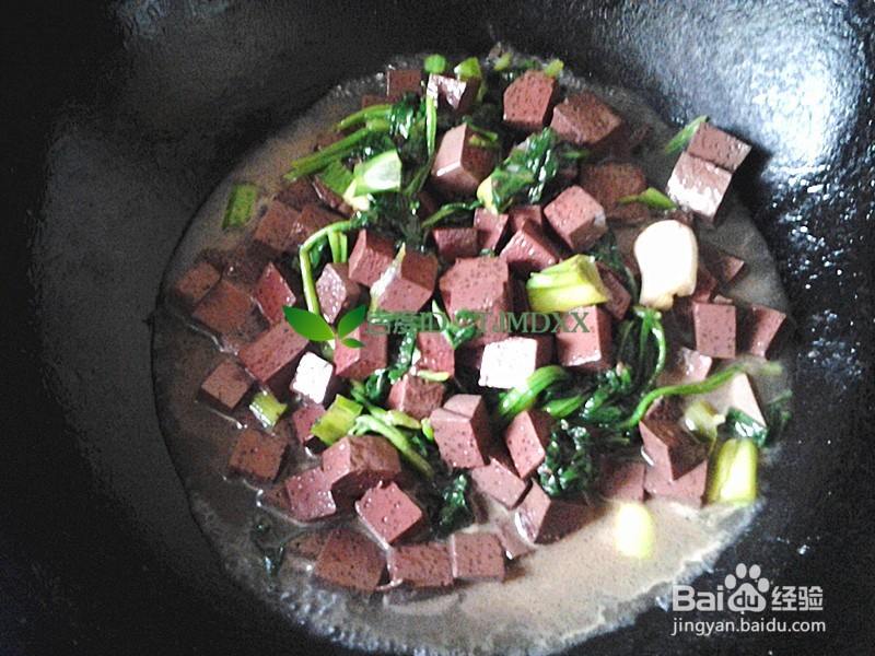 怎么做好吃的菠菜蒜苗炒猪血