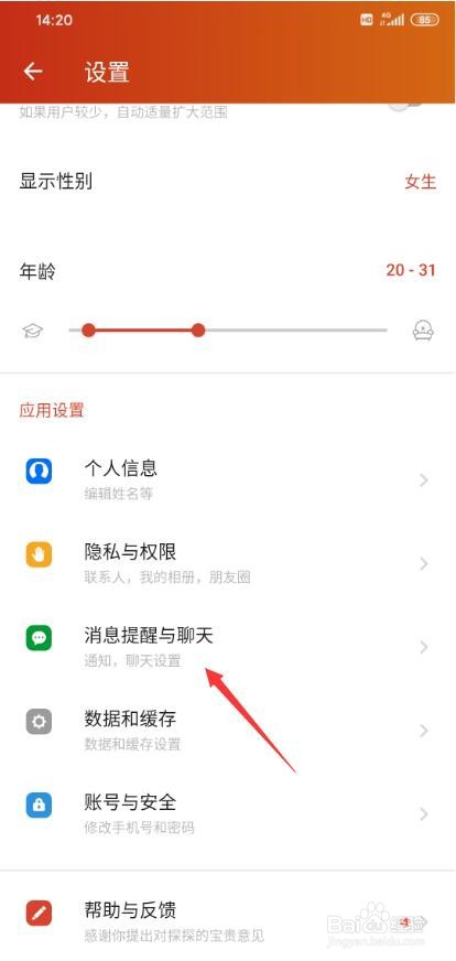 探探怎样开启显示消息预览