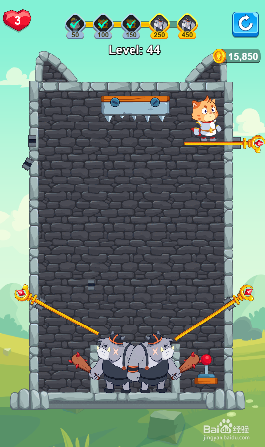 Hero Mission 2的Level 44怎样过关？