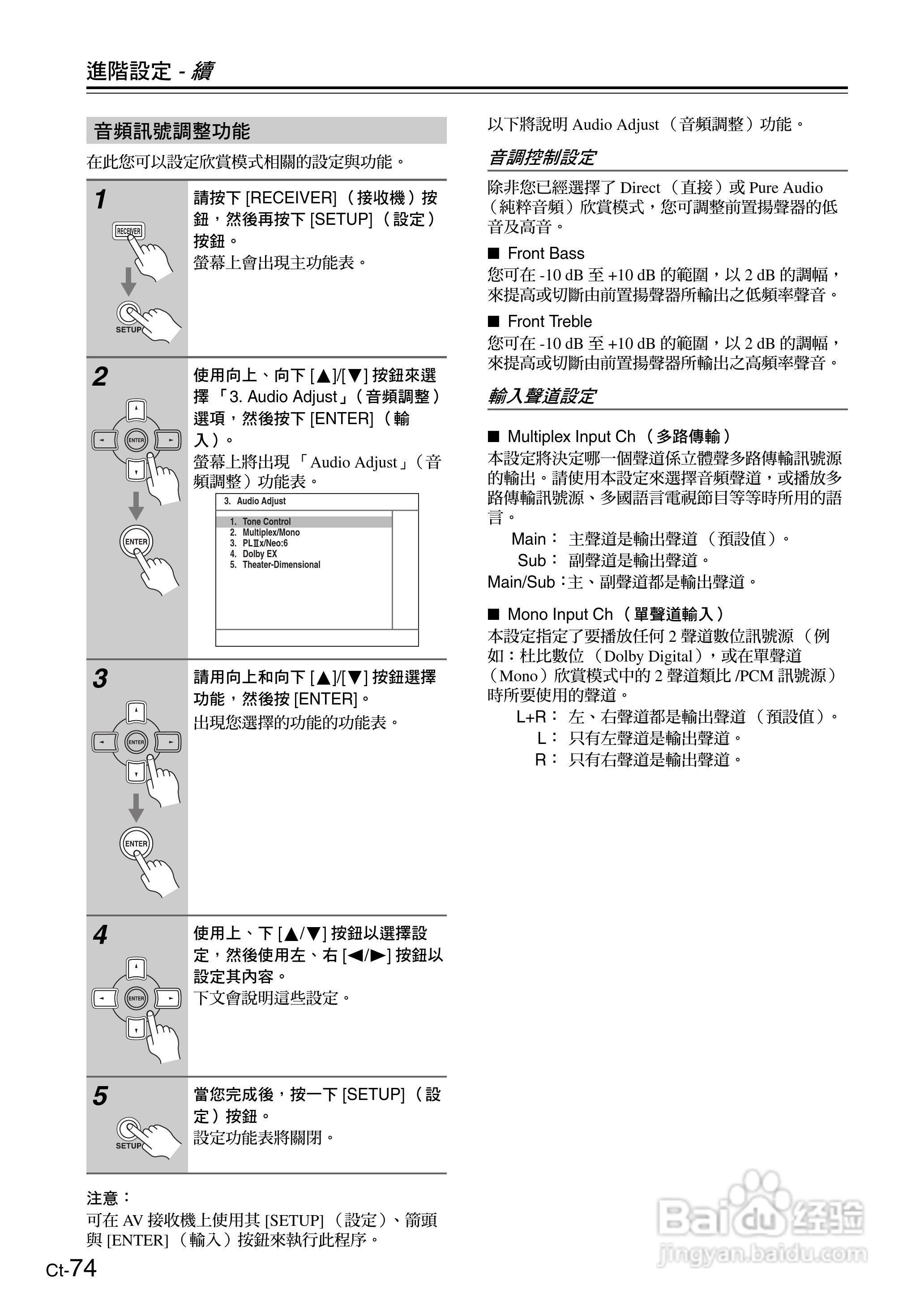 安桥TX-SR605型影音扩大机使用说明书:[8]