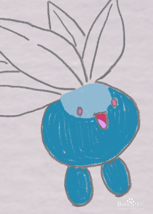 神奇宝贝走路草怎么画