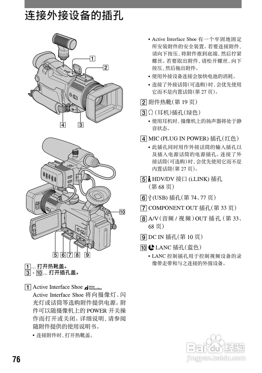 HVR-A1C 高清晰度数字摄录一体机用户手册:[8]