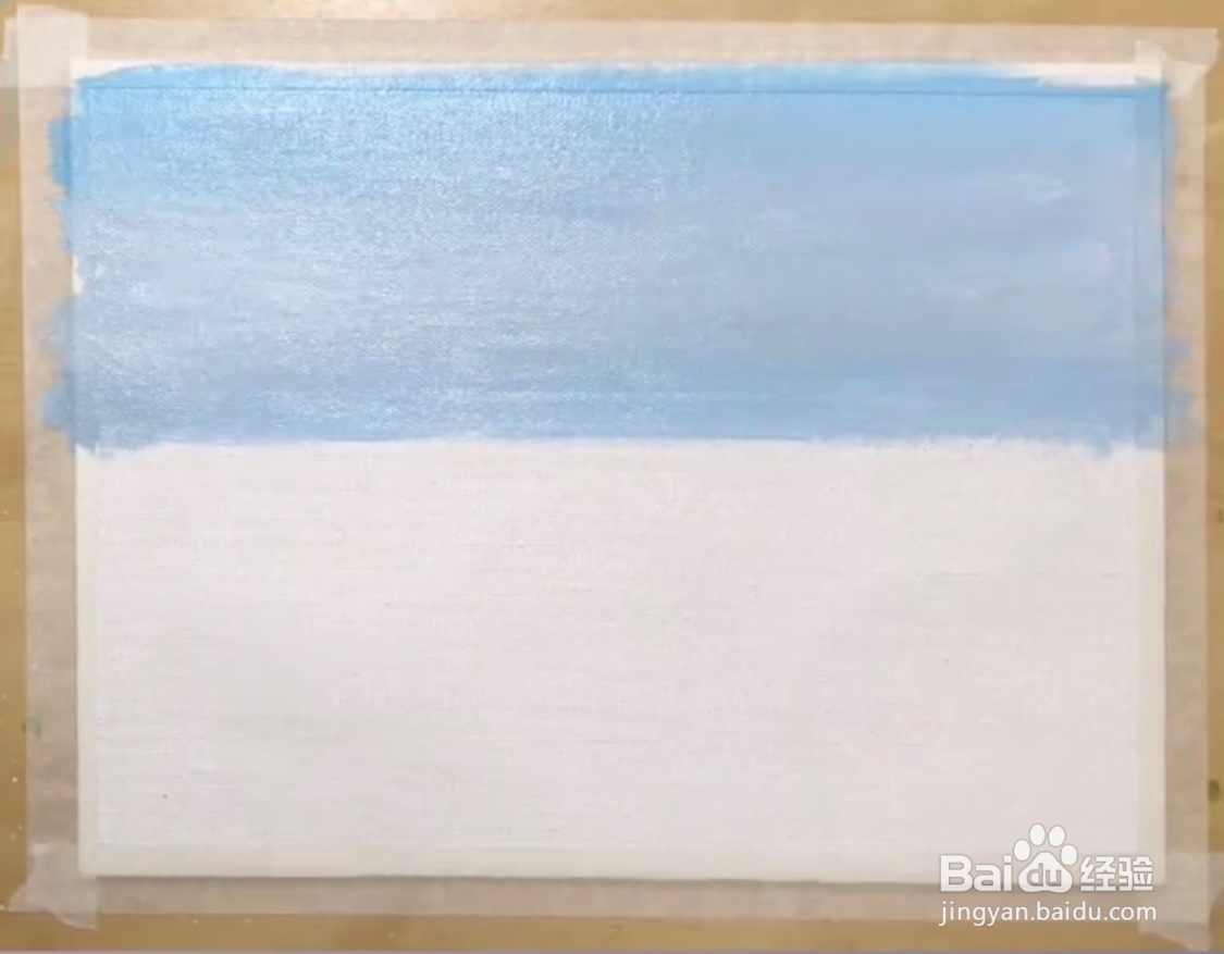 教你画丙烯风景画海浪
