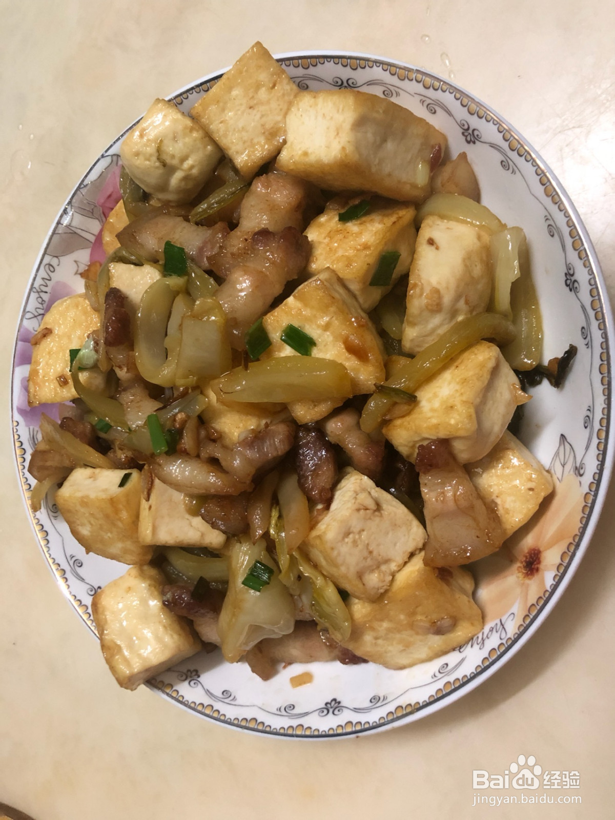 酸菜炒老豆腐的做法