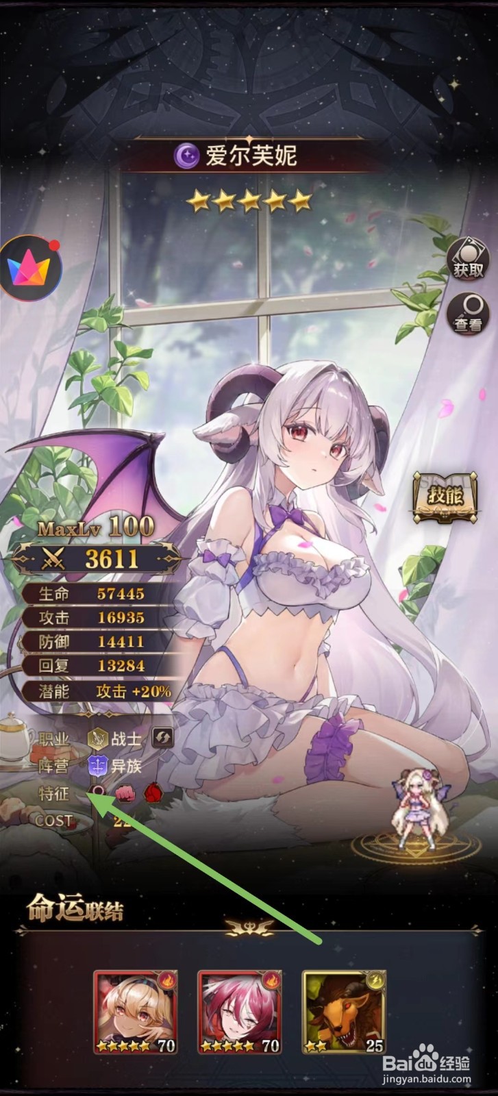 血族怎么查看爱尔芙妮的特征？