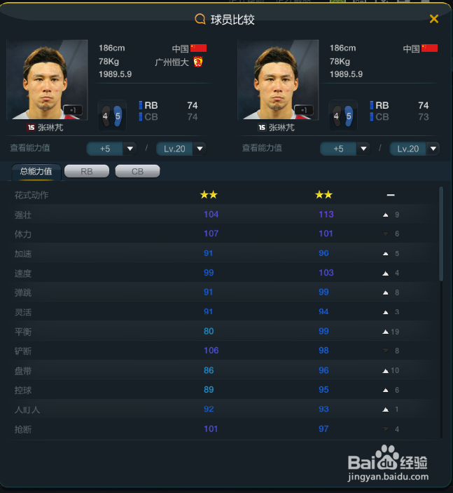 fifaol3中国队套之中后卫一览