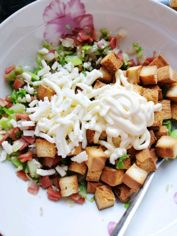 培根蔬菜吐司披萨