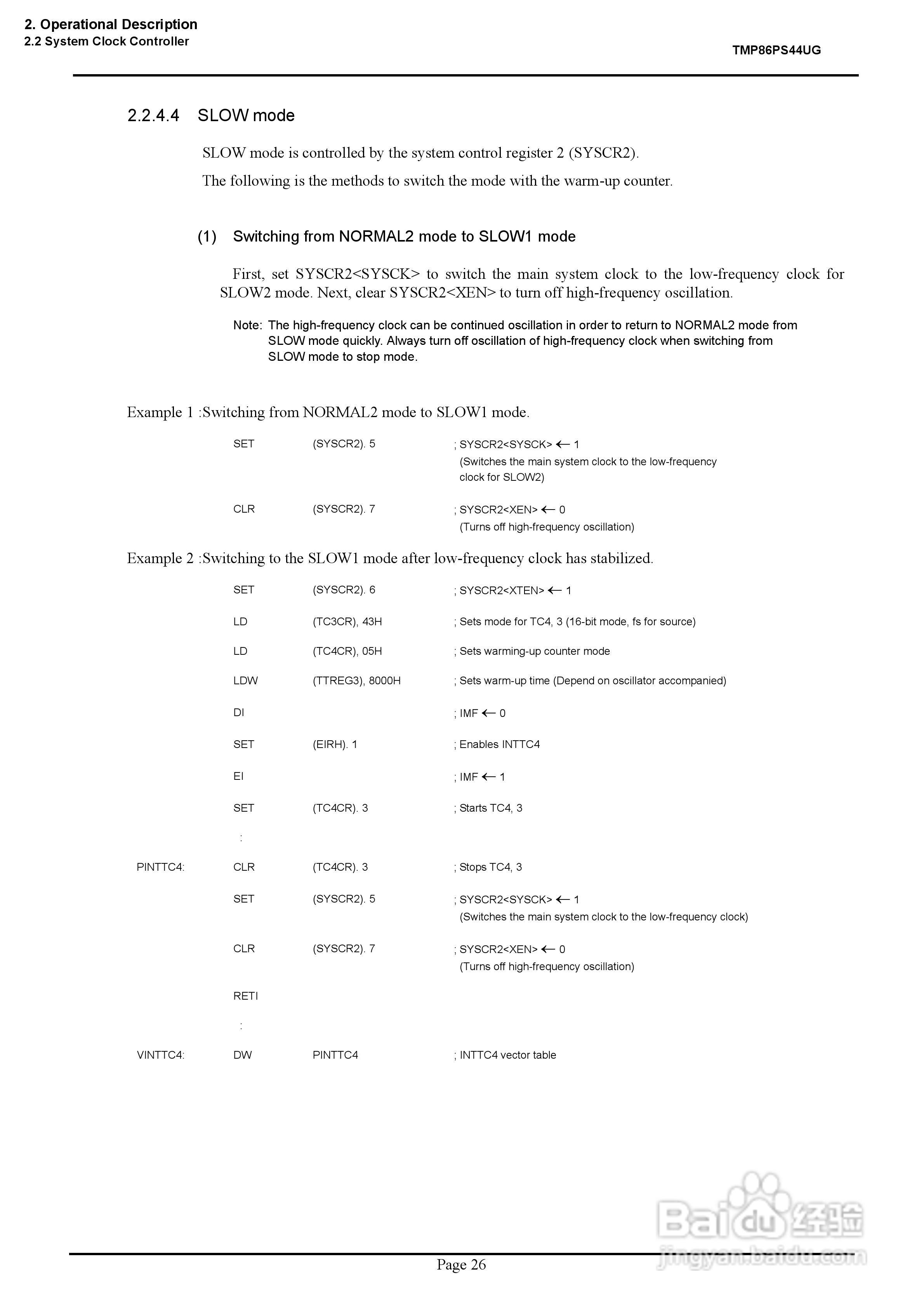 TOSHIBA TMP86PS44UG微处理器说明书:[4]