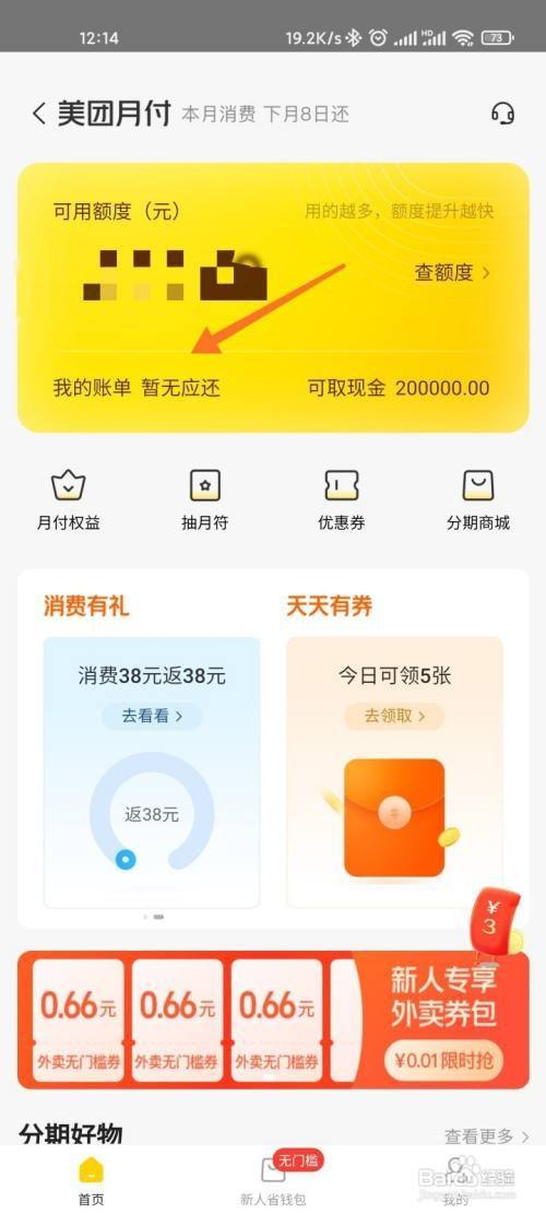 在哪看美团月付账单