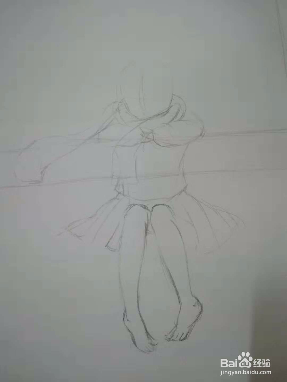 《趴在窗台上的少女》漫画人物手绘线稿教程