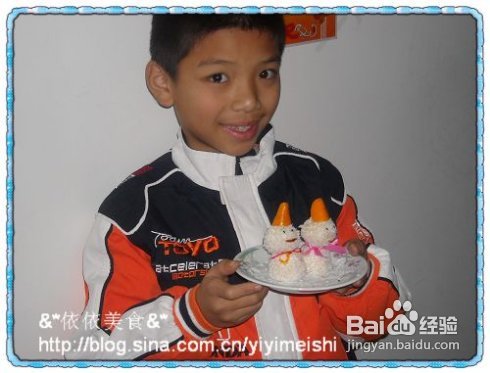 可爱圣诞小雪人----4款人人都可以成功的小点心