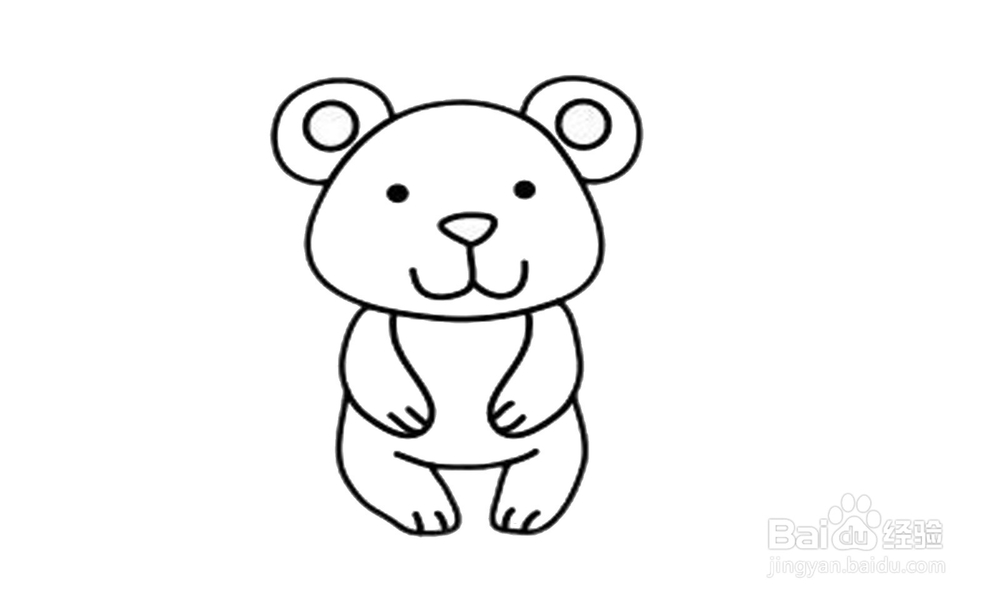 如何画出一个可爱的北极熊