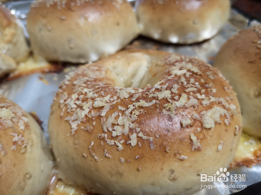 孩子爱吃的芝士火腿贝果