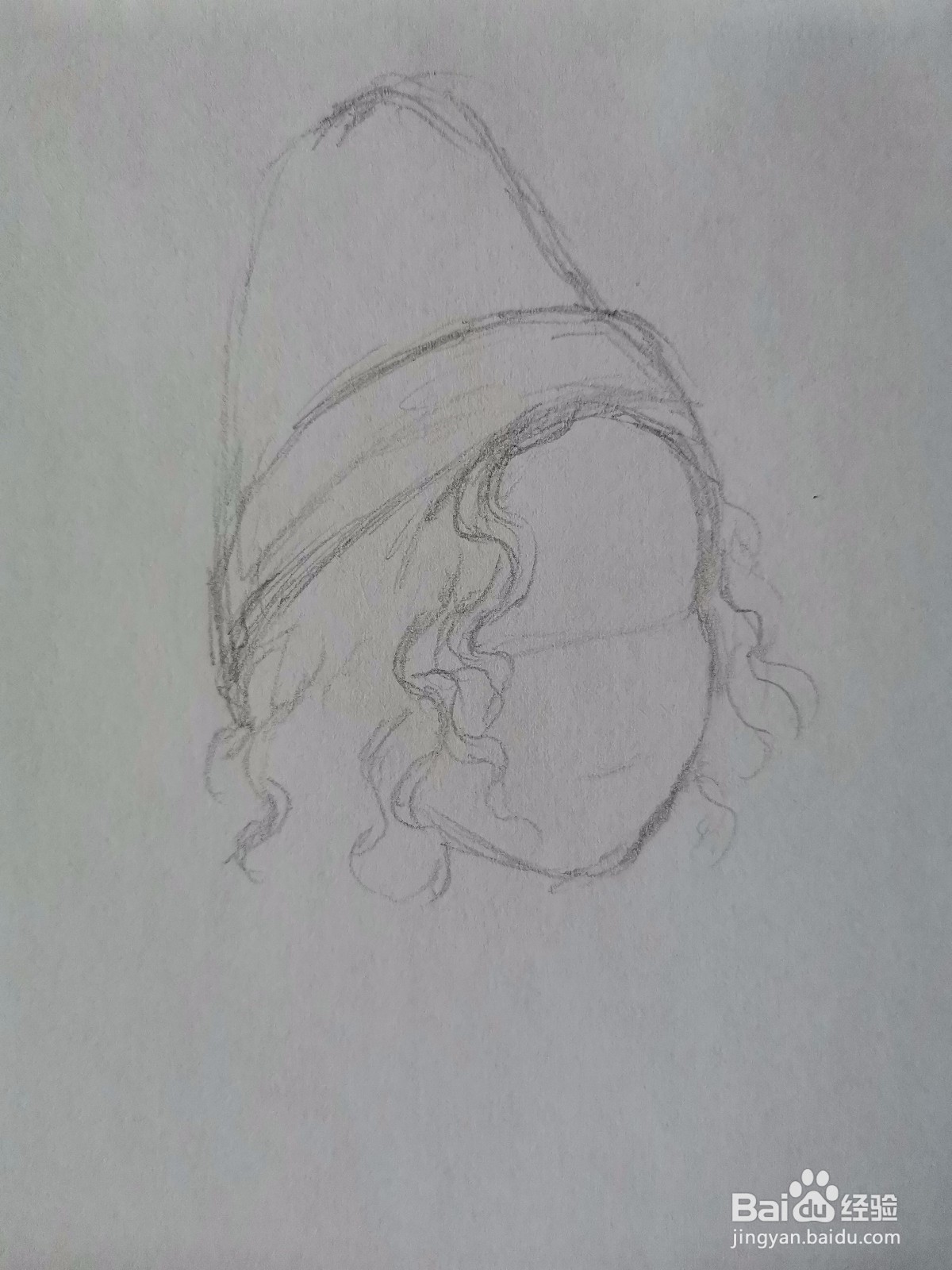 吃泡泡糖的儿童手绘速写教程