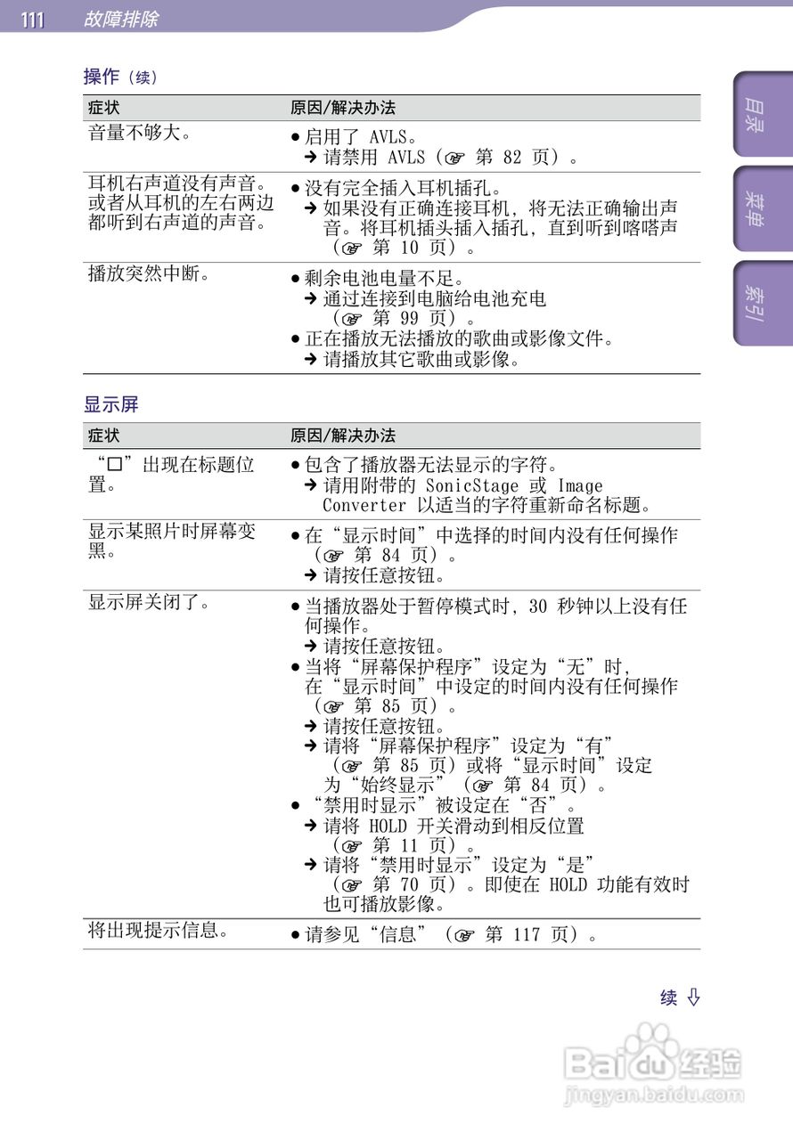 SONY索尼NW-A805数码影音使用说明书:[12]